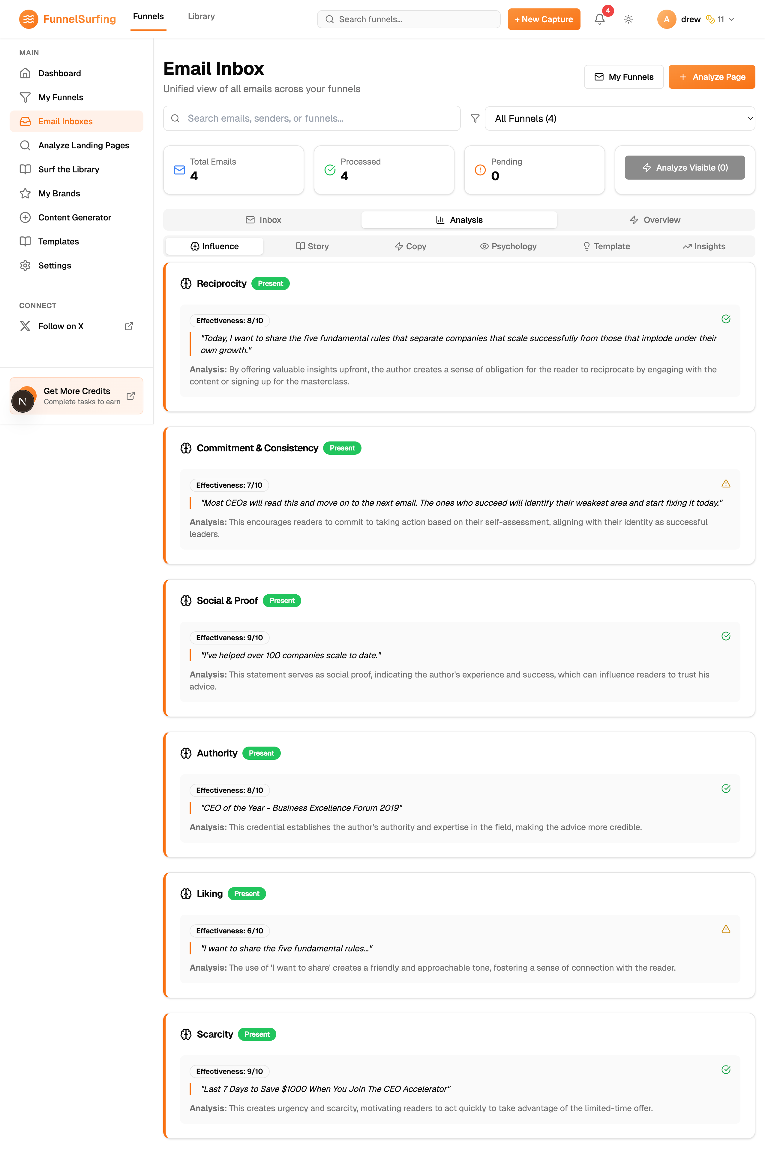 Email analysis screenshot
