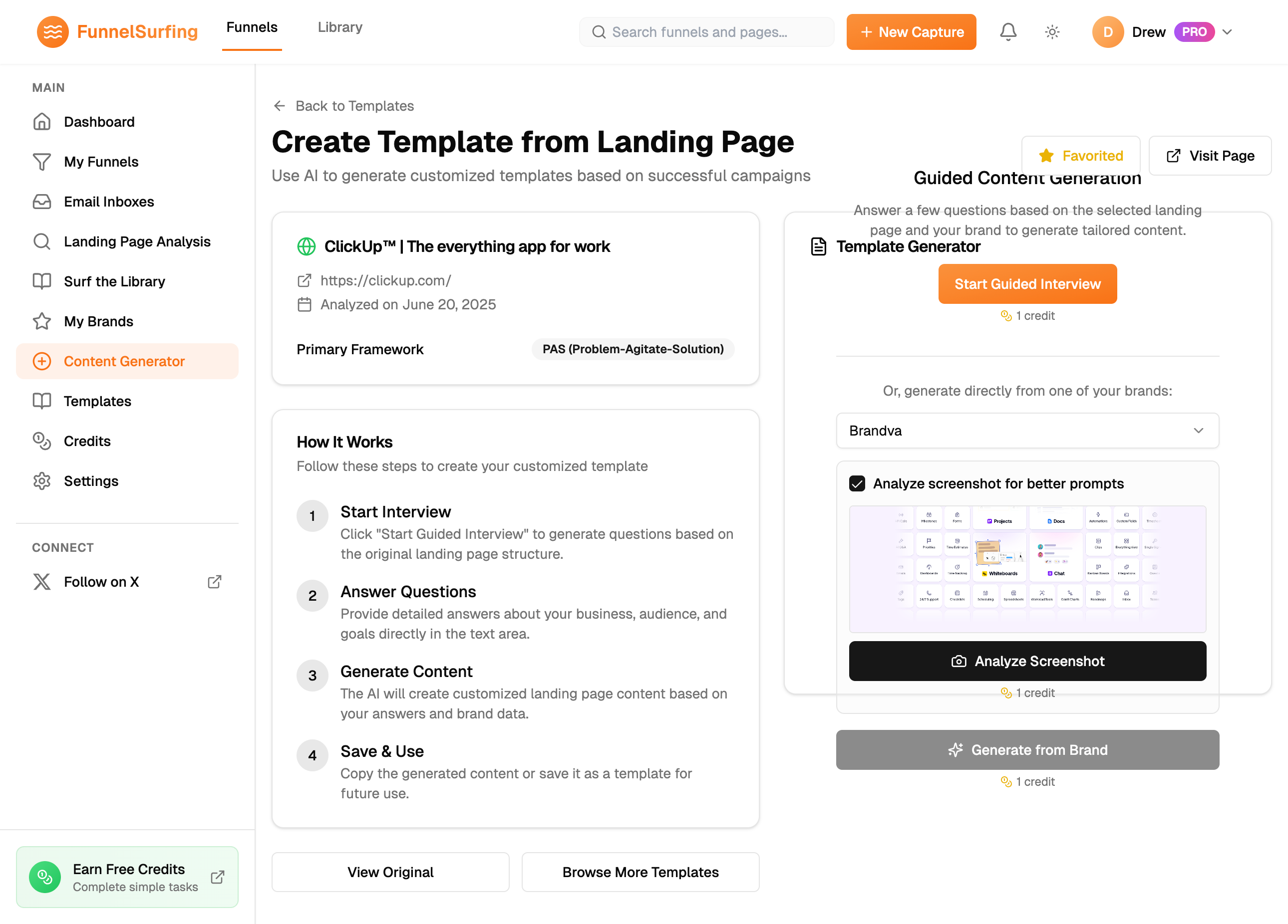 Templates screenshot